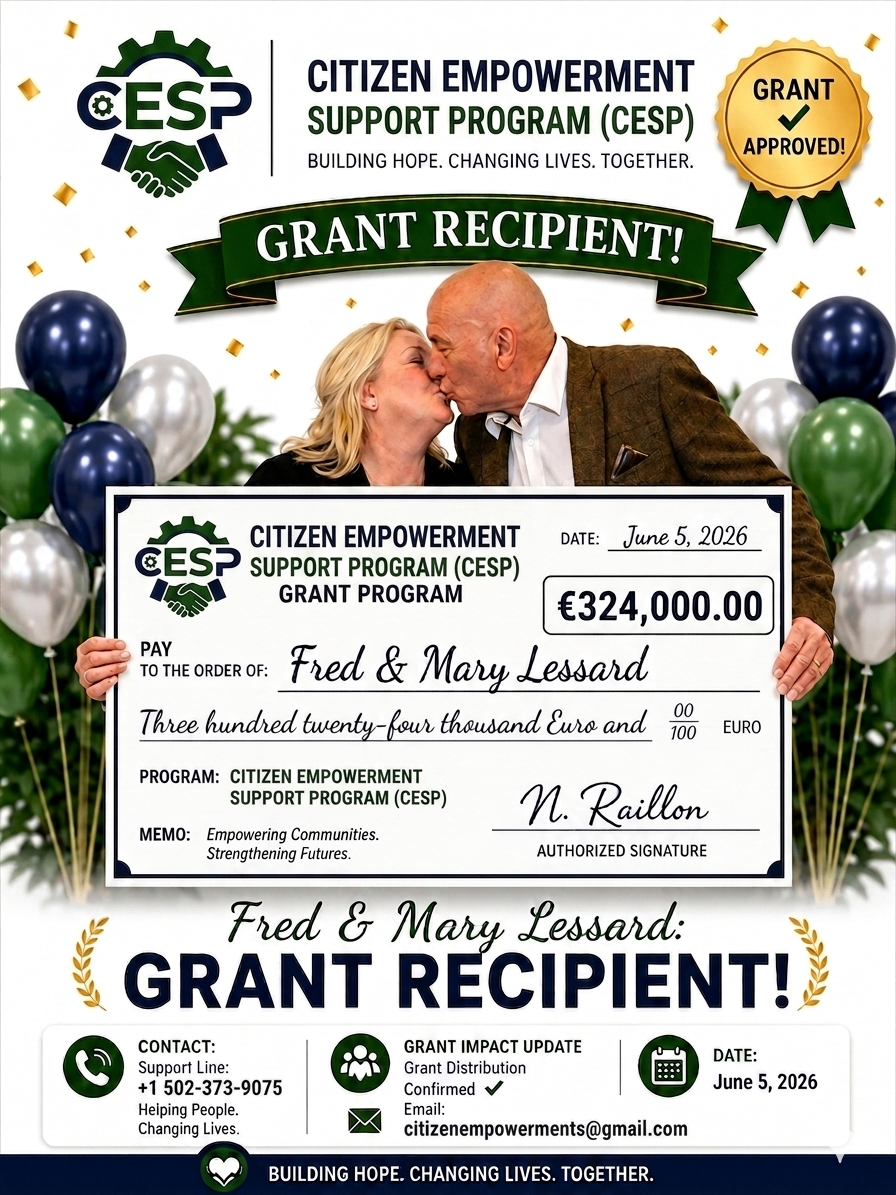 Fred & Mary Lessard — financial help and citizen support recipient