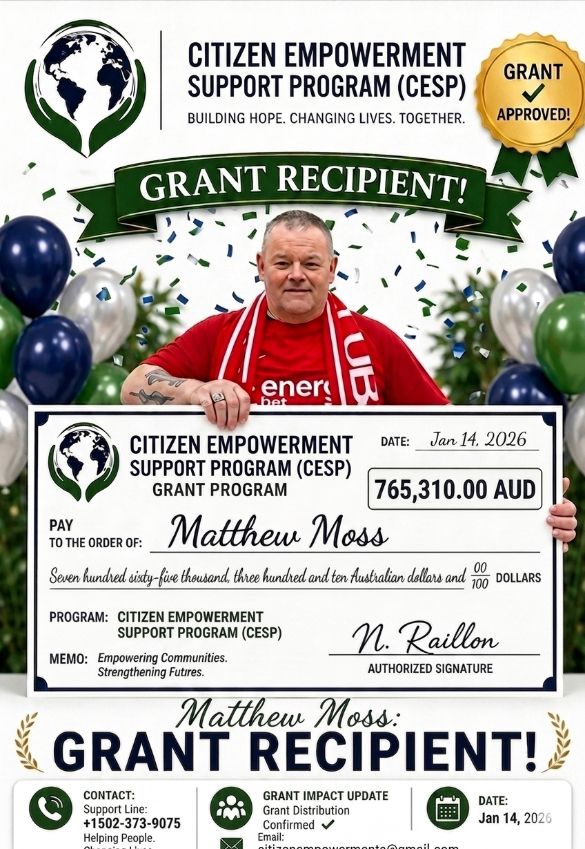 Matthew Moss — financial help and citizen support recipient